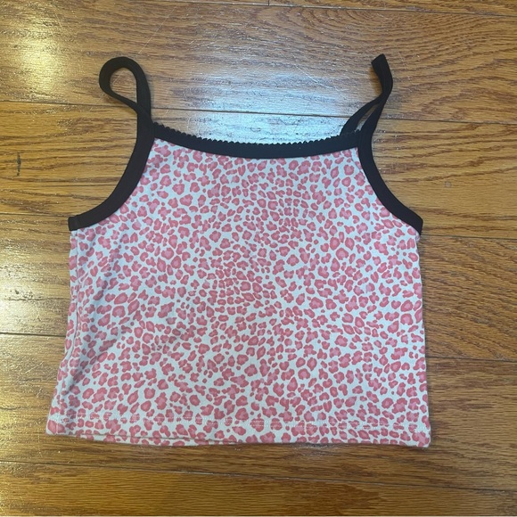 Brandy Melville Pink Leopard Crop Tank - Picture 3 of 3